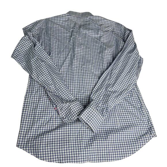 Jeremy Argyle NYC Men's sz Large Blue Plaid Button Down Shrt Long Sleeve Cotton - Picture 2 of 11